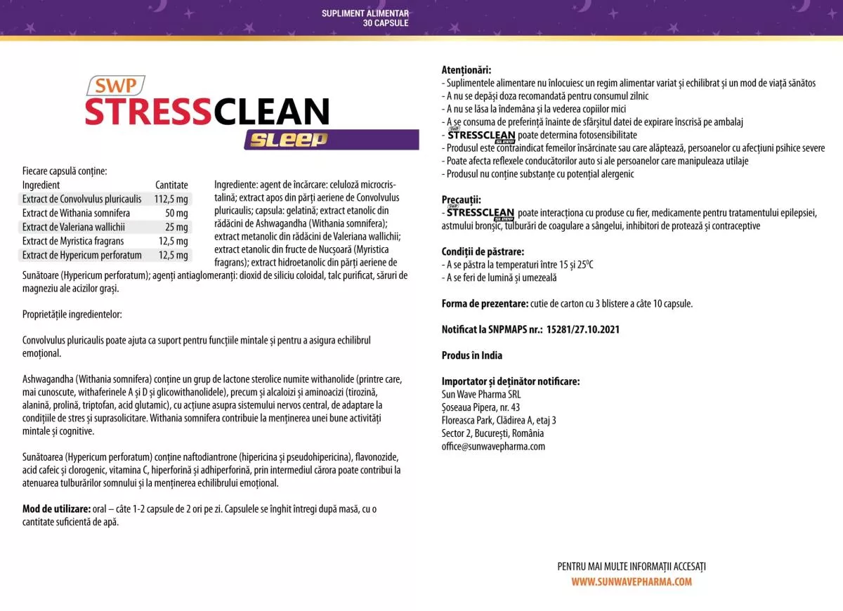 STRESSCLEAN SLEEP * 30 CAPSULE