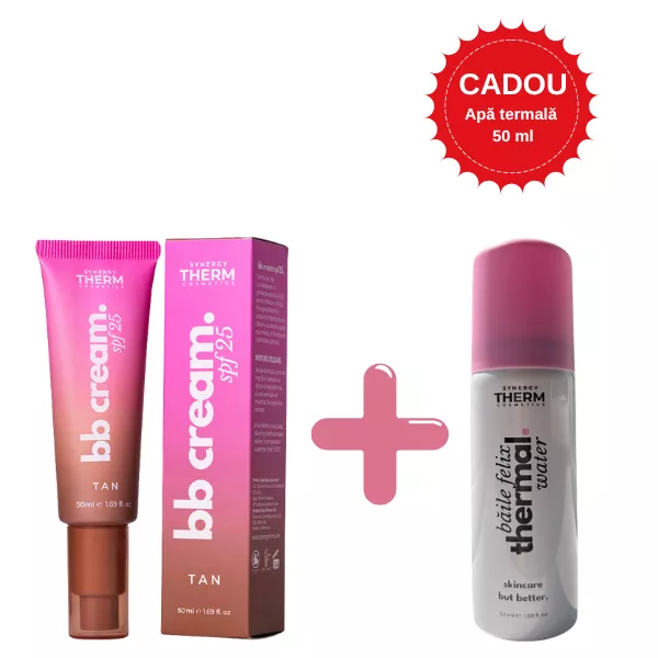 SYNERGY THERM BB CREAM NUANTA INCHISA SPF25 * 50 ML+MINI APA THERMALA BAILE FELIX*50 ML PROMO, [],farmacom.ro