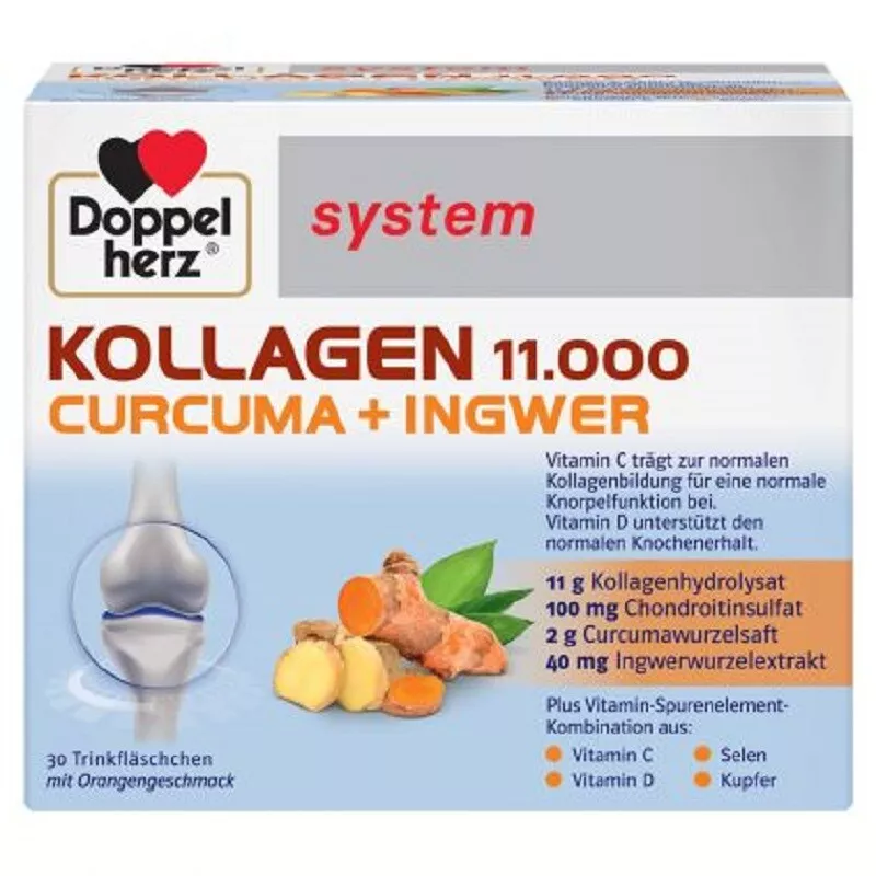 SYSTEM KOLLAGEN 11000 + CURCUMA + GHIMBIR * 30 FLACOANE UNIDOZA, [],farmacom.ro