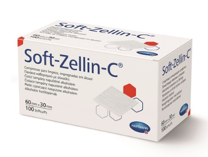 Soft Zellin tampoane cu alcool, 60x30 mm, 100 buc, Hartman, [],farmacom.ro