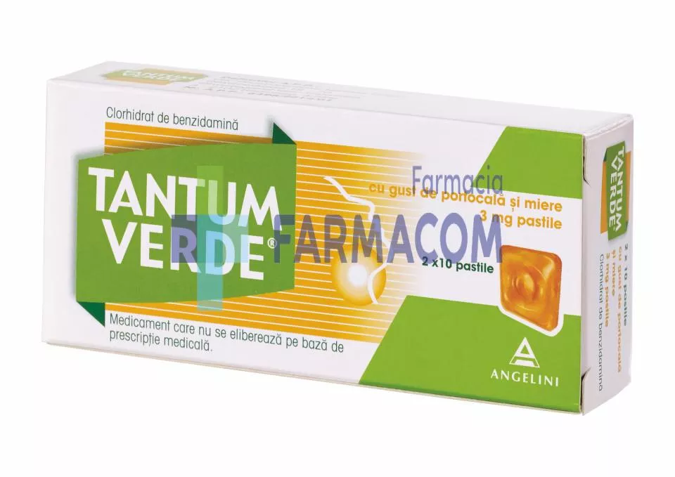 TANTUM VERDE PORTOCALA SI MIERE * 2 PACH/10 PASTILE, [],farmacom.ro
