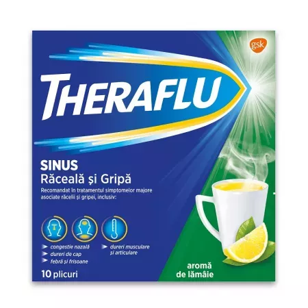 Theraflu Sinus Raceala si Gripa pulbere orala x10 plicuri