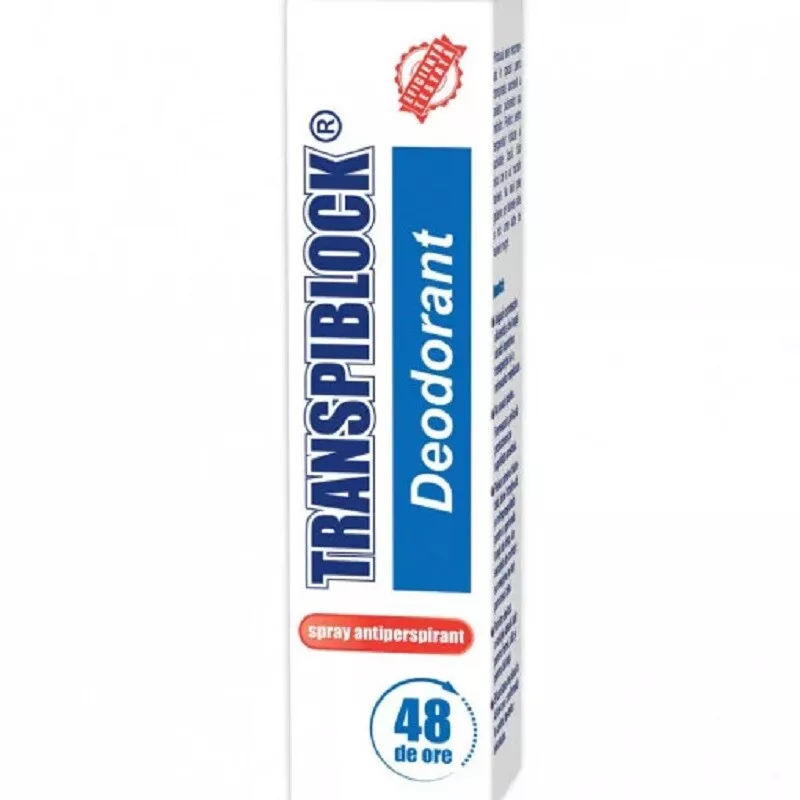 TRANSPIBLOCK SPRAY ANTIPERSPIRANT 48H * 150 ML, [],farmacom.ro