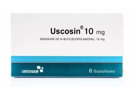 Uscosin, 6 supozitoare, 10 mg, Sintofarm, [],farmacom.ro