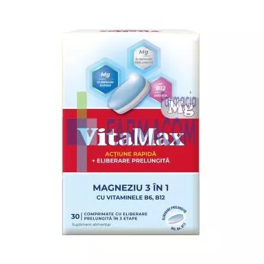 VITAMAX MAGNEZIU 3 IN 1 * 30 CPR FILM, [],farmacom.ro
