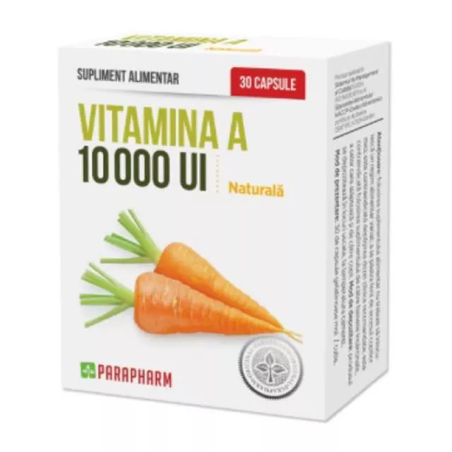 VITAMINA A 10000 UI * 30 CPS PARAPHARM, [],farmacom.ro