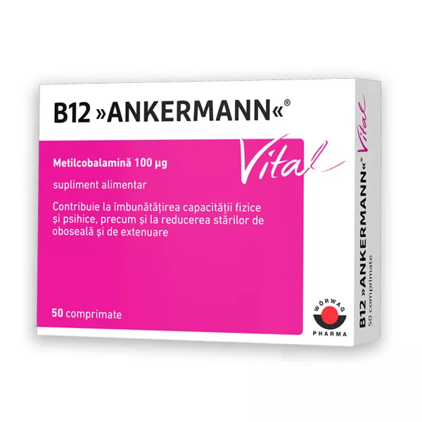 Vitamina B12 Ankermann Vital, 50 comprimate, Worwag Pharma, [],farmacom.ro