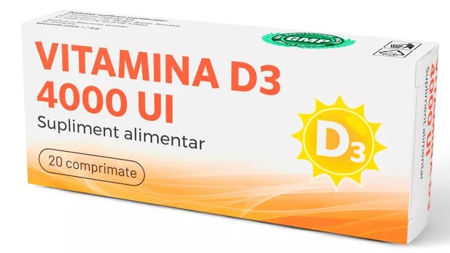 VITAMINA D3 4000 UI * 20 CPR FARMACOM, [],farmacom.ro