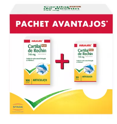 CARTILAJ DE RECHIN PLUS * 100 CAPSULE + 30 CAPSULE, WALMARK, [],farmacom.ro
