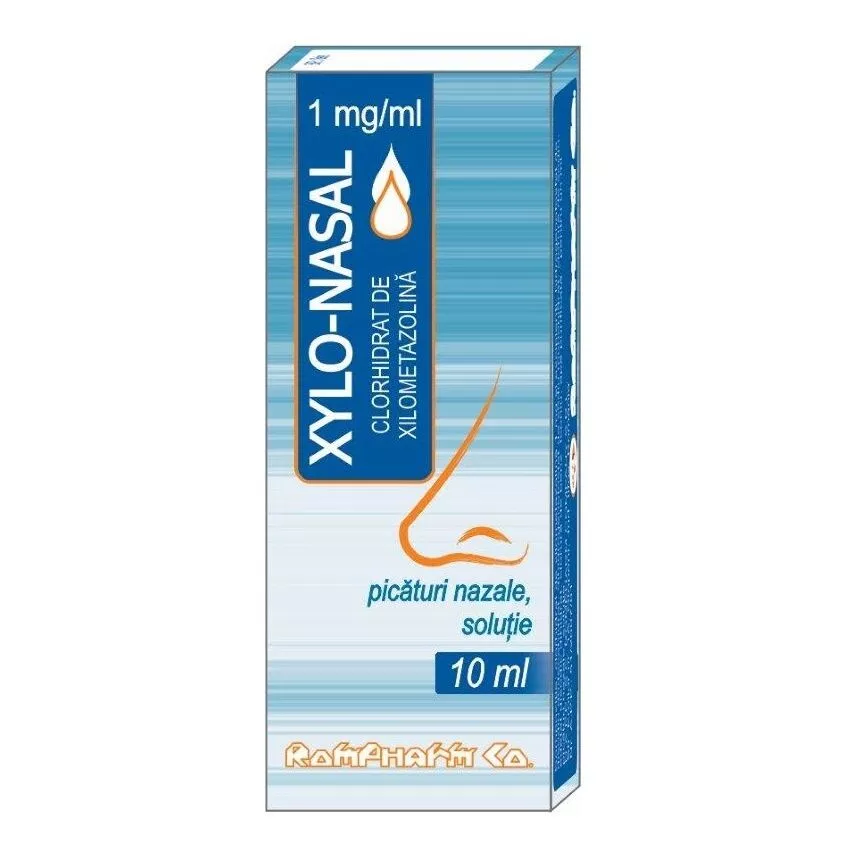 Xylo Nasal picaturi, 1 mg/ml, 10 ml, Rompharm, [],farmacom.ro
