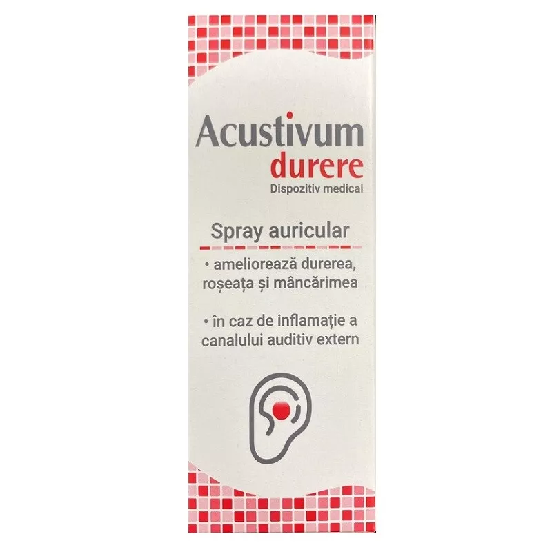 Acustivum Durere spray auricular, 20 ml, Zdrovit, [],farmacom.ro