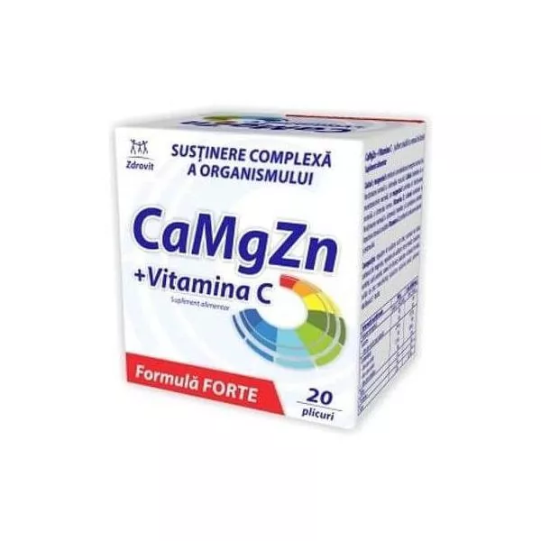 ZDROVIT CA+MG+ZN+C FORTE X20PLIC, [],farmacom.ro