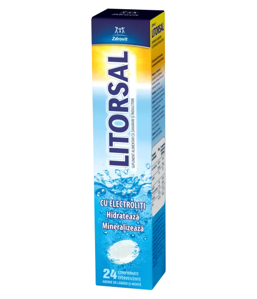 ZDROVIT LITORSAL ELECTROLITI X 24 CPR.EFF, [],farmacom.ro