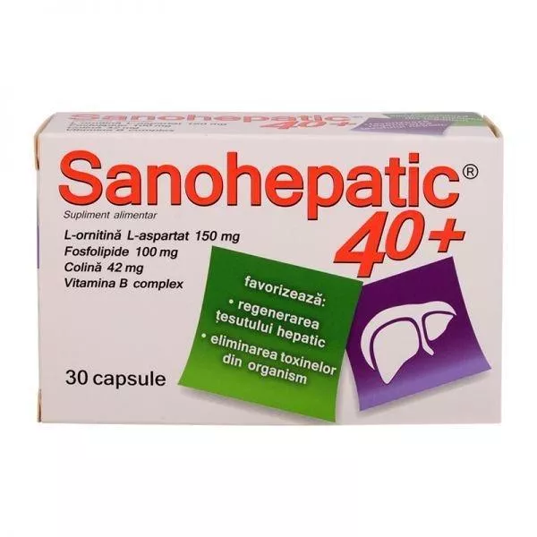 ZDROVIT SANOHEPATIC 40+ 30CPS, [],farmacom.ro