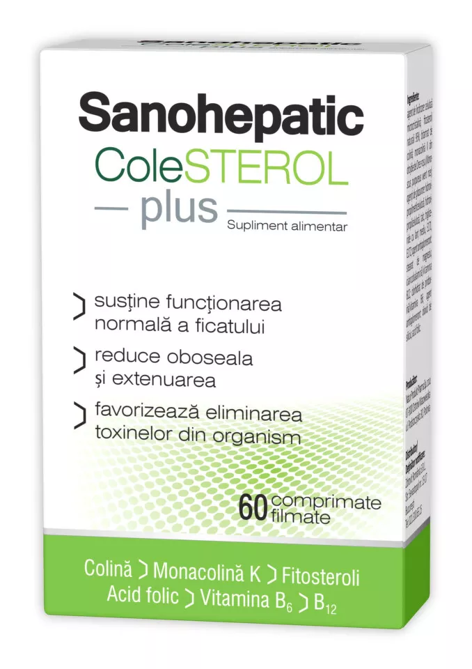 ZDROVIT SANOHEPATIC COLESTEROL PLUS * 60 CPR FILM, [],farmacom.ro