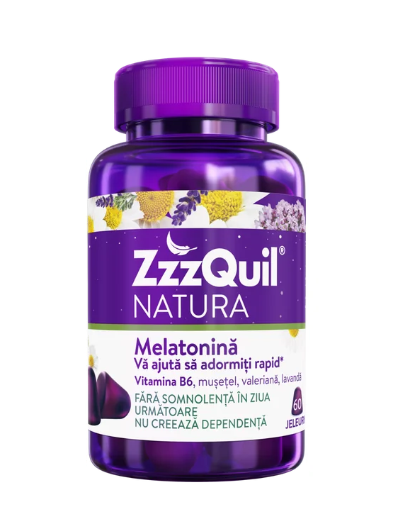 ZZZQUIL NATURA MELATONIN * 60 JELEURI, [],farmacom.ro