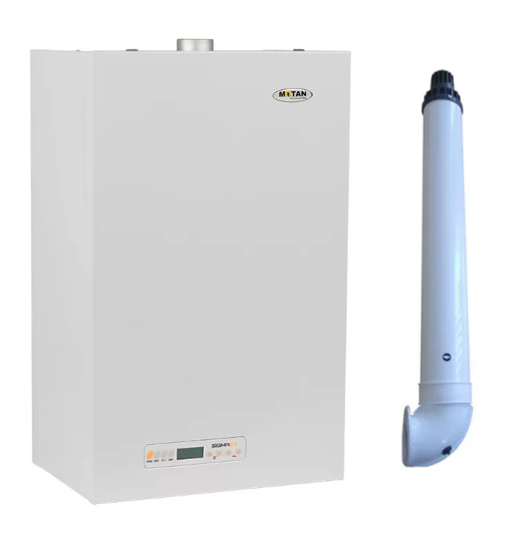 Centrala termica pe gaz conventionala MOTAN SIGMA 24 kw Erp, grup hidraulic compozit, kit evacuare inclus