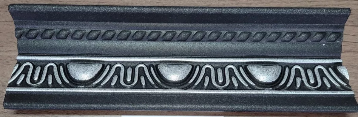 BAGHETA DECORATIVA DIN POLISTIREN C-S M18 BLACK-SILVER 95X2000 mm, [],harmonydecor.ro
