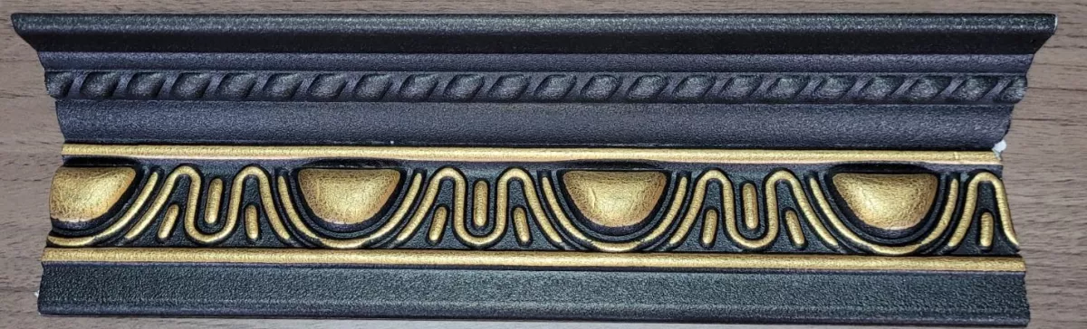 BAGHETA DECORATIVA DIN POLISTIREN C-Z M18 BLACK-GOLD 95X2000 mm, [],harmonydecor.ro