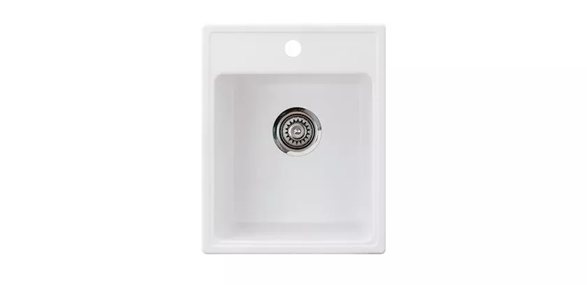 CHIUVETA BUCATARIE 1 CUVA QUADRO WHITE 480*480 MM, [],harmonydecor.ro