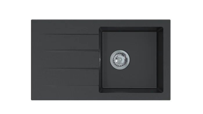 CHIUVETA BUCATARIE DEAL 1C 1P BLACK 760*440*19 MM, [],harmonydecor.ro