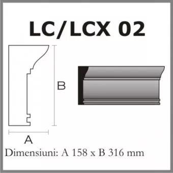 CORNISE STREASINA LC02 DIN POLISTIREN EXPANDAT ACOPERIT CU RASINA, [],harmonydecor.ro