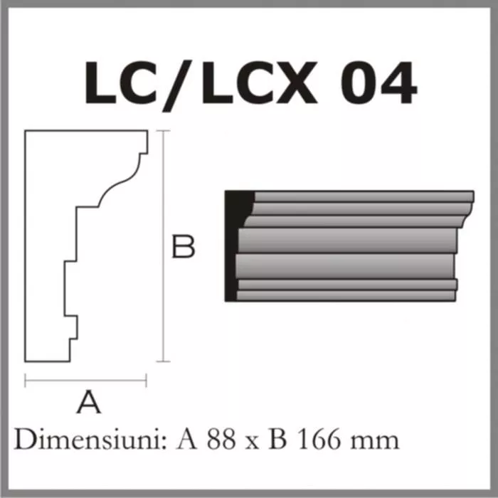 CORNISE STREASINA LC04 DIN POLISTIREN EXPANDAT ACOPERIT CU RASINA, [],harmonydecor.ro