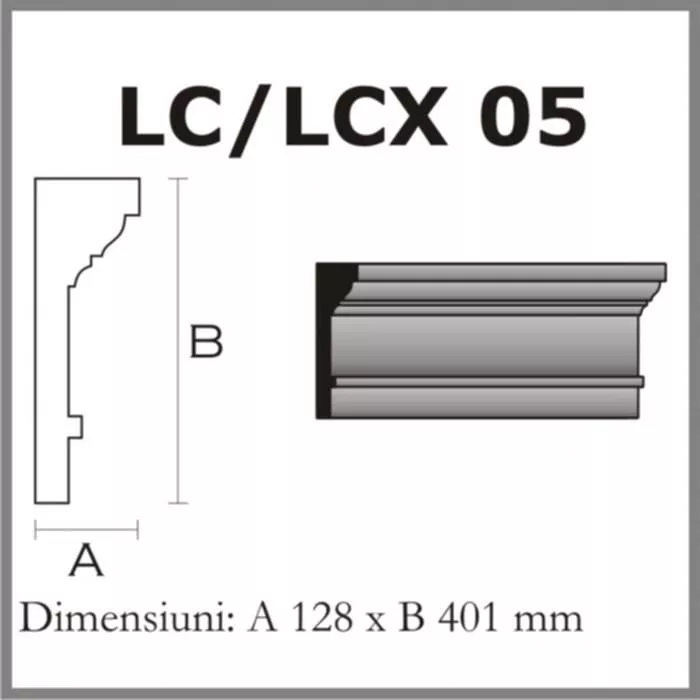 CORNISE STREASINA LC05 DIN POLISTIREN EXPANDAT ACOPERIT CU RASINA, [],harmonydecor.ro