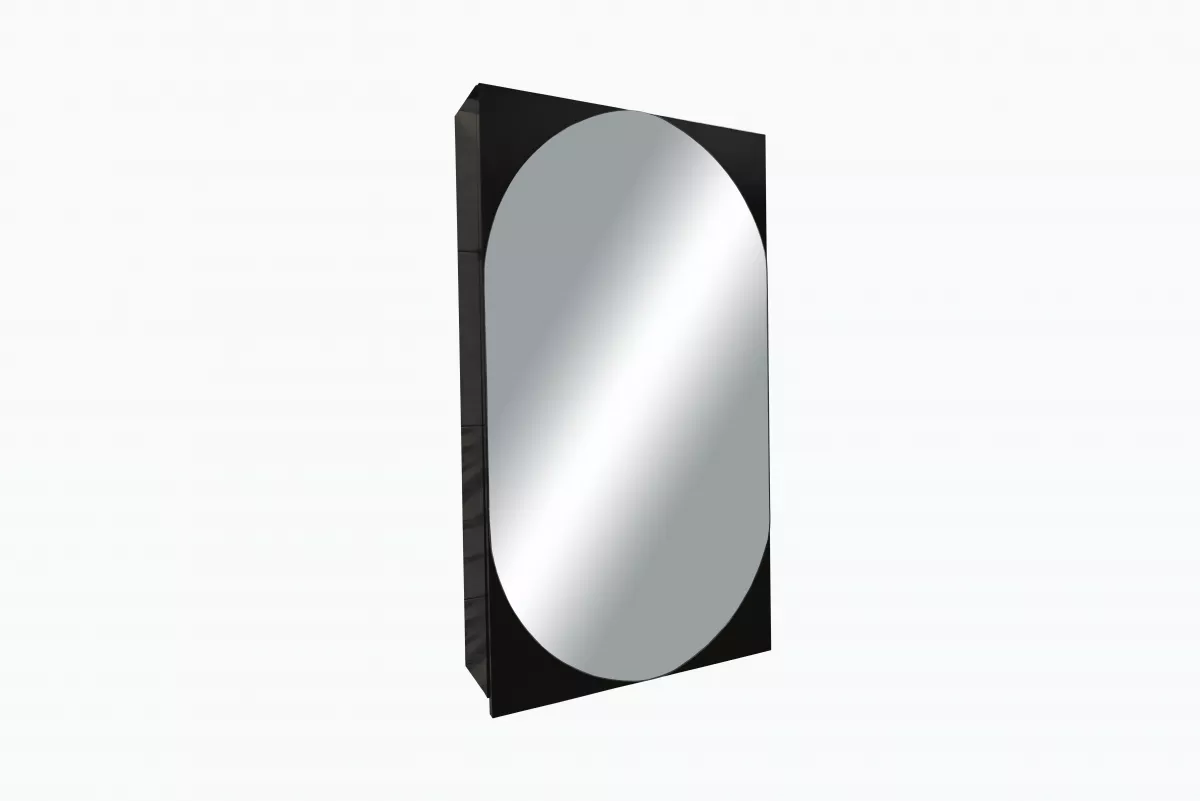 DULAP CU OGLINDA NEPAL NEGRU METALIZAT, [],harmonydecor.ro