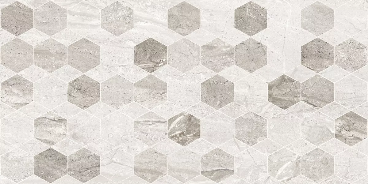 FAIANTA GOLDEN TILE MARMO MILANO HEXAGON LIGHT GREY 295X595 MM (8МGR61), [],harmonydecor.ro