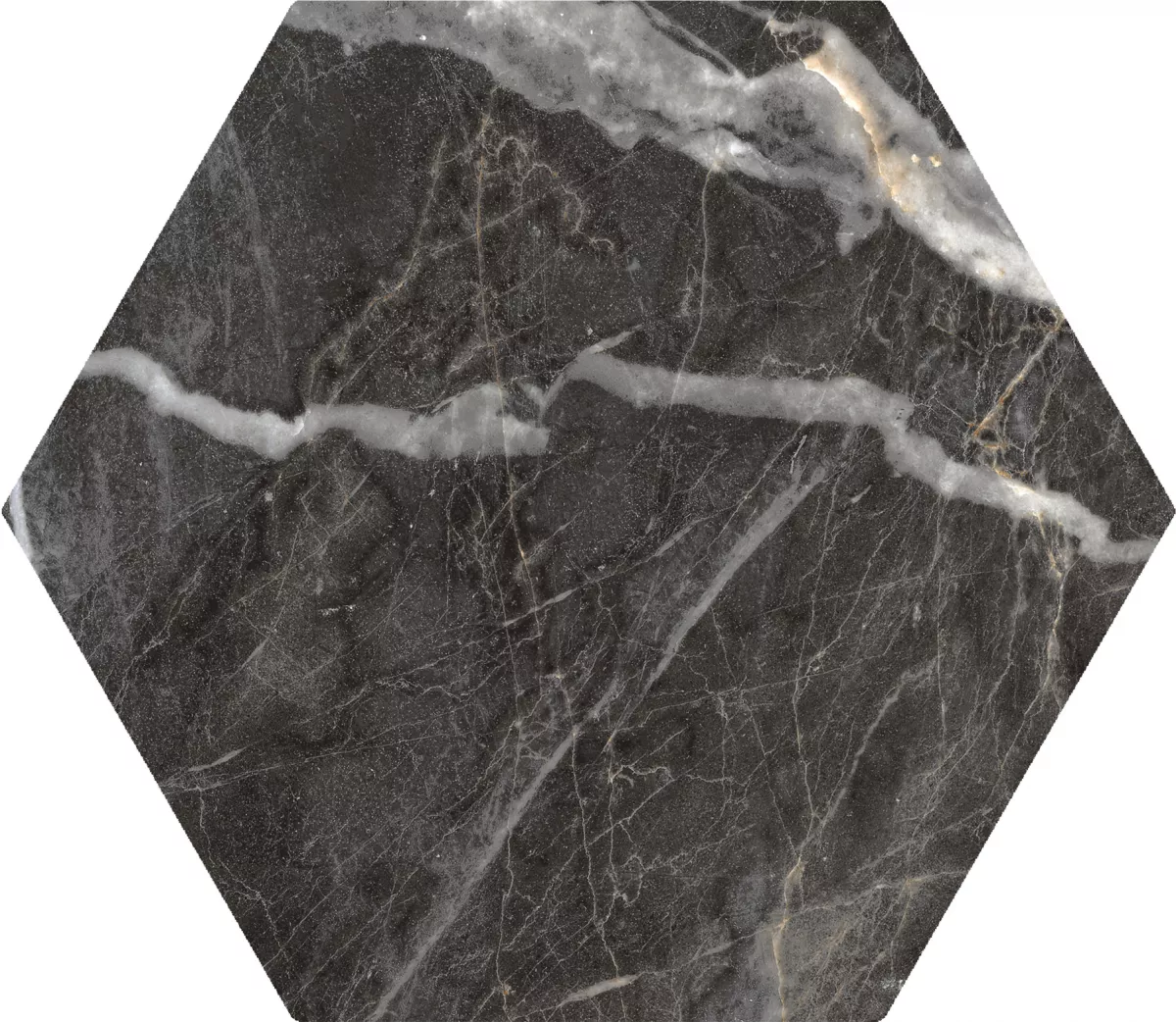 GRESIE BESTILE MARQUINA GOLD HEXAGONALA 19.8X22.8 CM, [],harmonydecor.ro