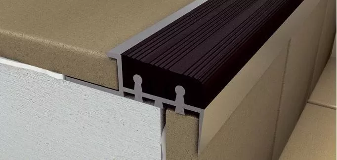 PROFIL TREAPTA ALUMINIU ANTIDERAPANT S2A 250CM ARBITON, [],harmonydecor.ro
