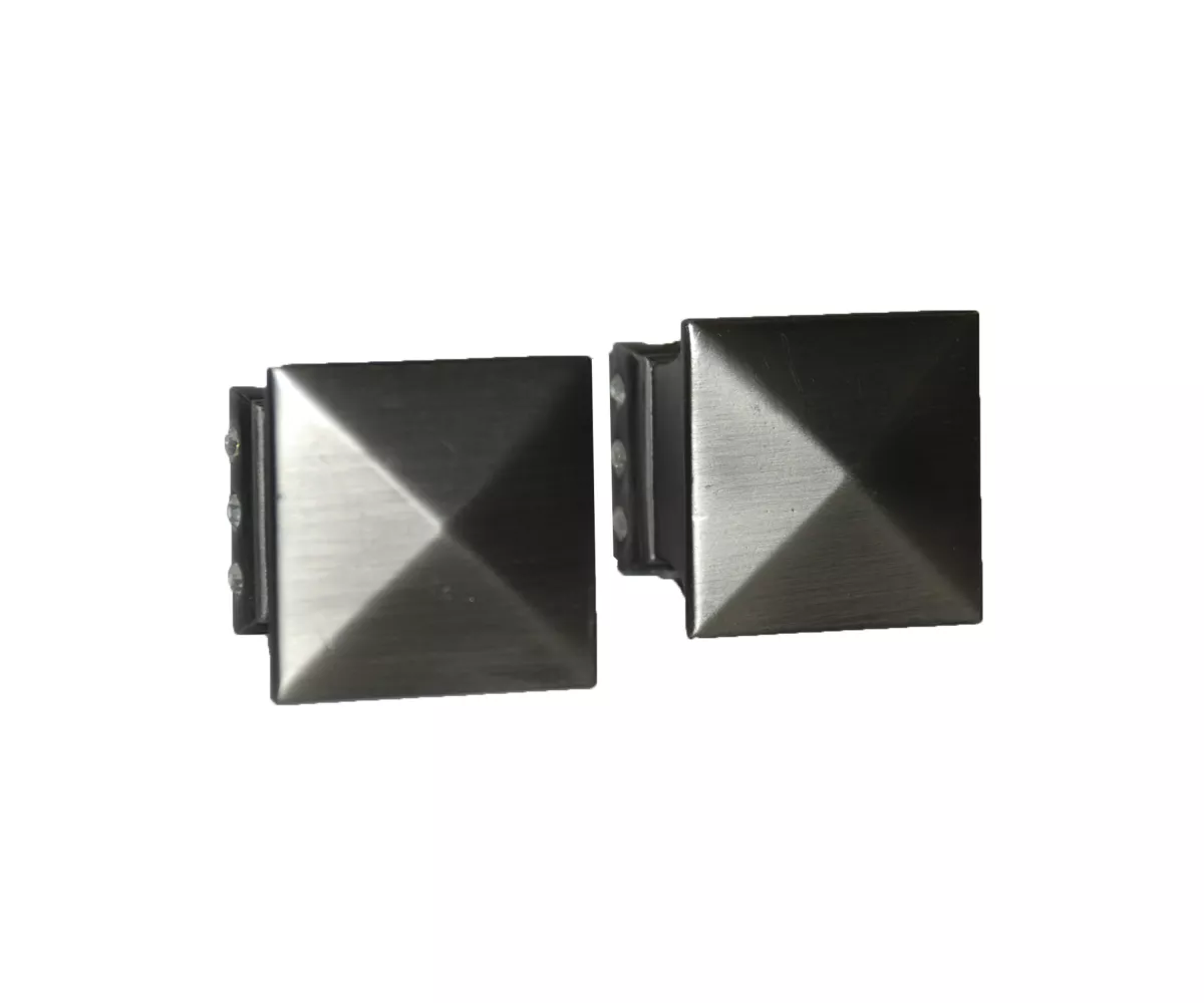 SET 2 TERMINATII D25 PENTRU GALERIE SEMISET STYLUS HEKLA CRYSTAL SILVER, [],harmonydecor.ro