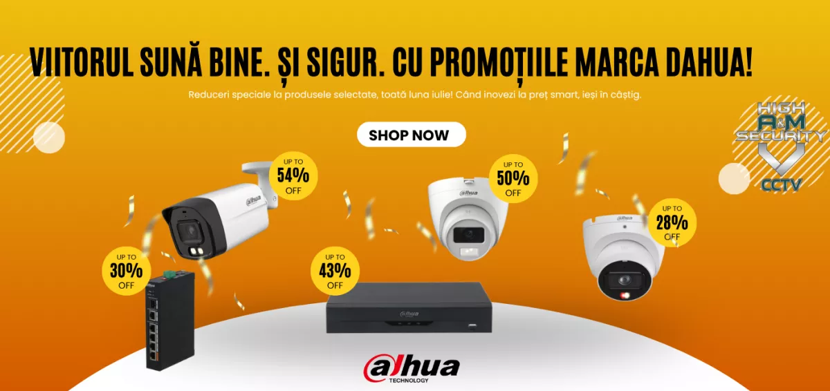 Viitorul sună bine. Și sigur. Cu promoțiile marca Dahua!
