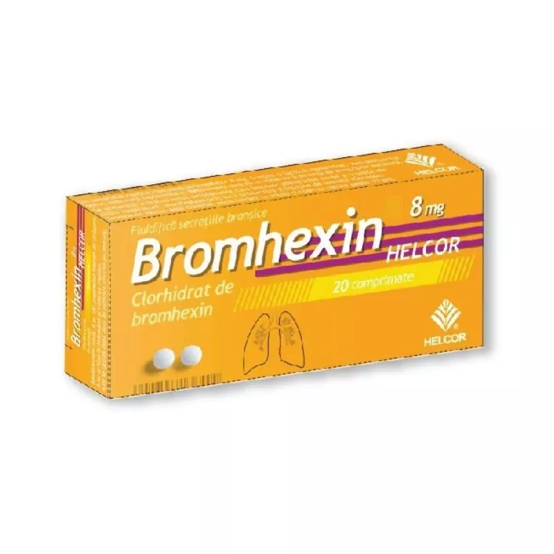 Bromhexin 8mg, 20 comprimate, Helcor