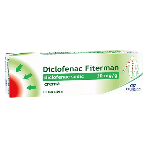 Diclofenac cremă 10 mg/g, 35 g, Fiterman