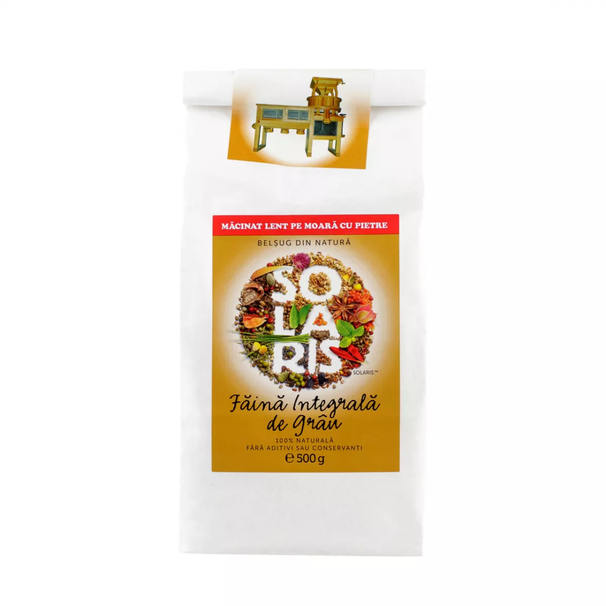 Făină integrală de grâu 500g Solaris