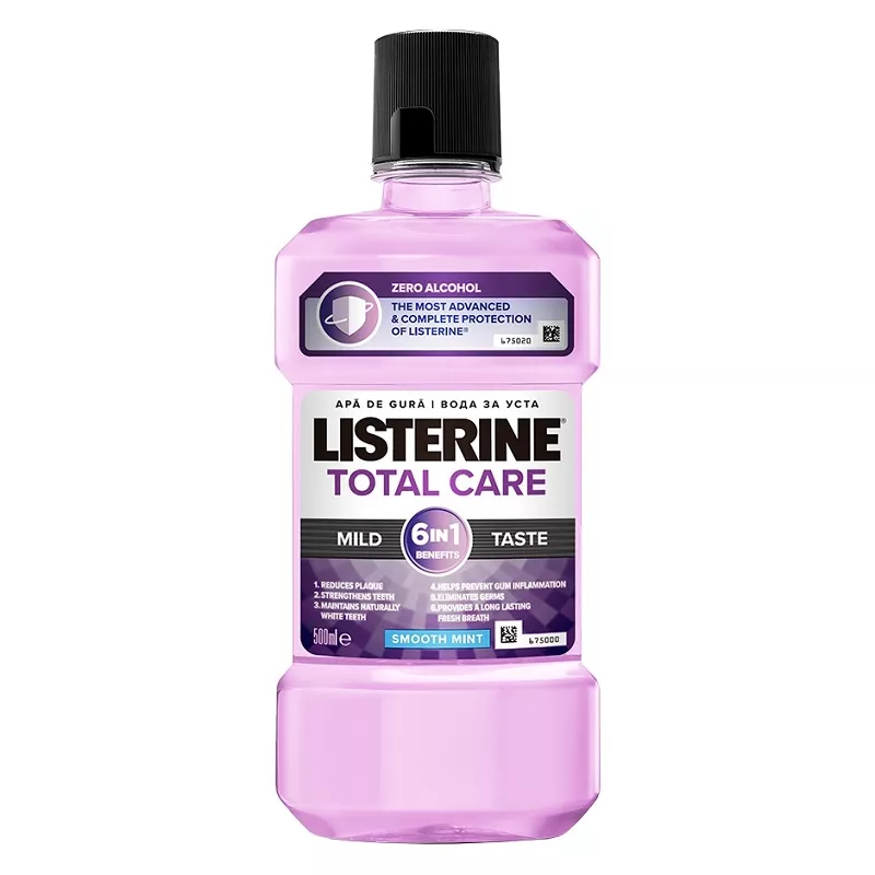 Listerine apă de gură total care fara alcool 500ml, Listerine