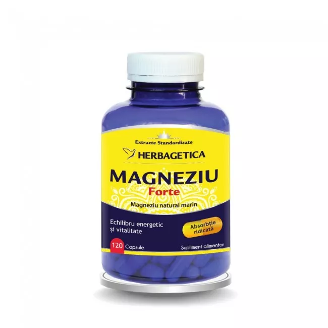 Magneziu organic 120 capsule, Herbagetica