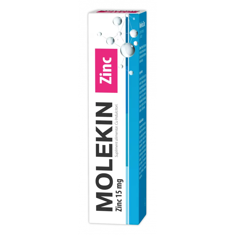 Molekin zinc, 15mg, 20 comprimate efervescente, Zdrovit
