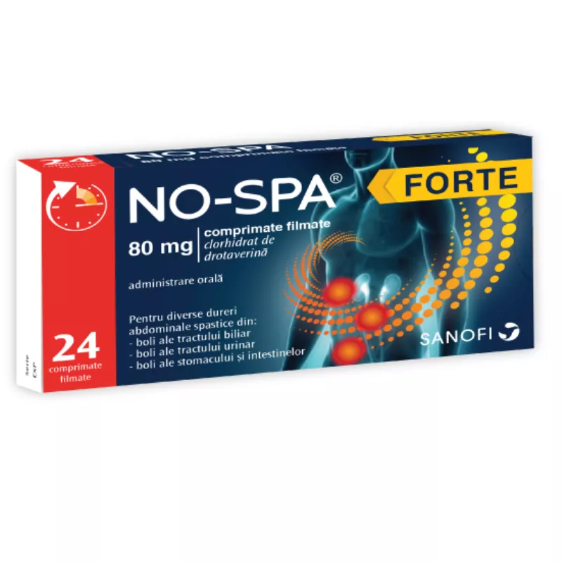 No - Spa Forte 80mg, 24 comprimate filmate, Sanofi