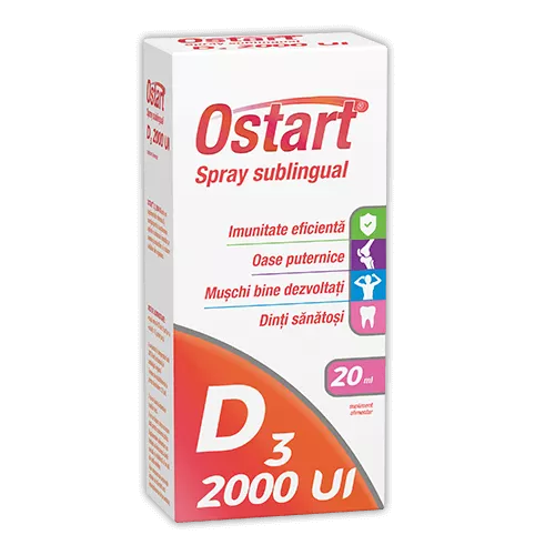 Ostart® D3 2000UI, spray sublingual 20ml