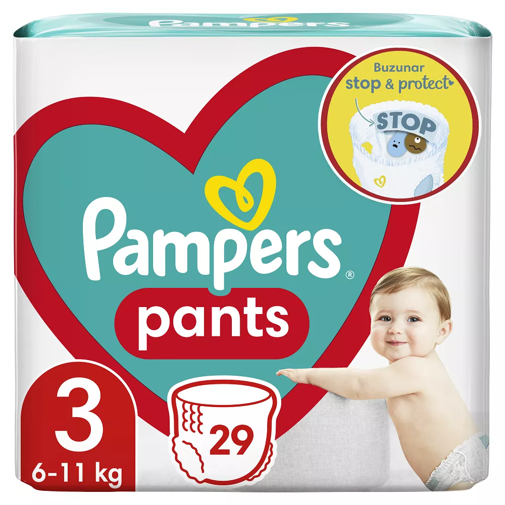 Pampers 3 pants active baby 6-11kg, 29 bucăți