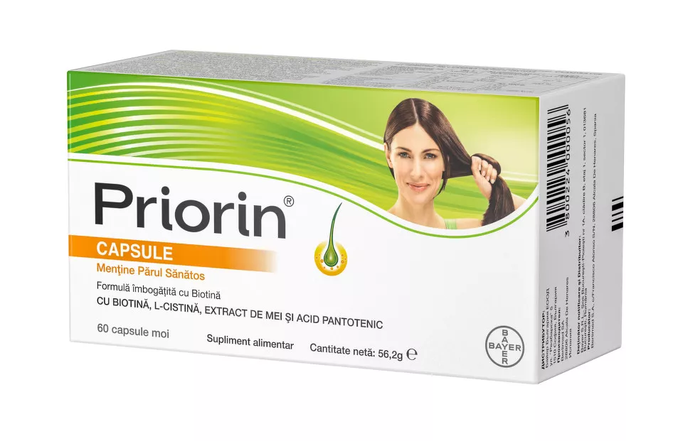 Priorin, menține părul sănătos, 60 capsule