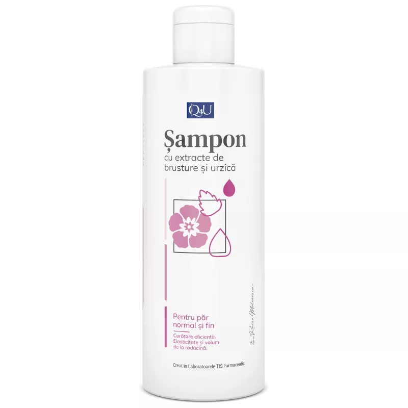 Q4U Șampon cu brusture și urzică, 250 ml, Tis