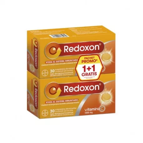 Redoxon Vitamina C 1000mg orange, Pachet promotional 30+30 comprimate efervescente