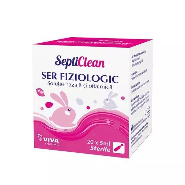 Septiclean ser fiziologic, 20 monodoze x 5 ml, Viva Pharma