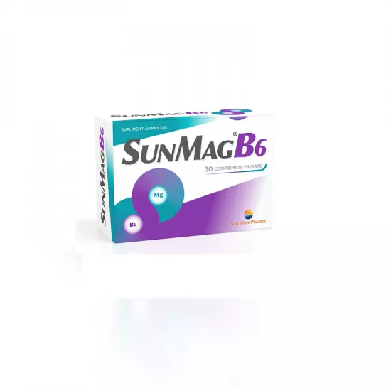 Sunmag B6, 30 comprimate, Sun Wave Pharma