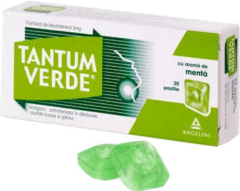 Tantum verde cu aroma de menta 3 mg, 20 pastile