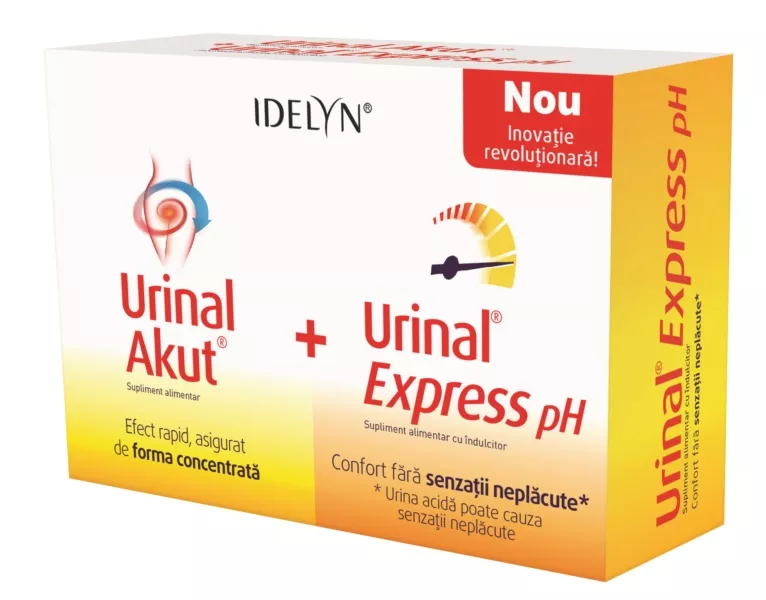 Urinal Akut 10 tablete + Urinal Express pH 6 plicuri, Walmark